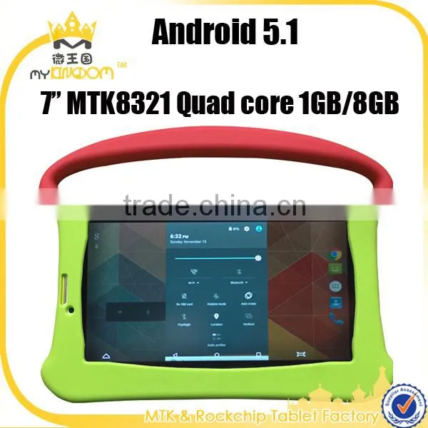 7inch Android 5.1 Quad Core 3g Sim Card Tablet pc With Silicon Case for Kids photo-2