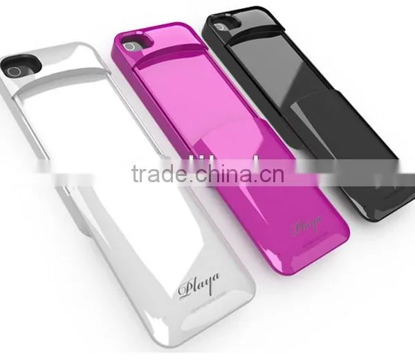 for IPhone 4 4S Slider Credit Card Holder Hard Case Cover Shell Drawer Locker