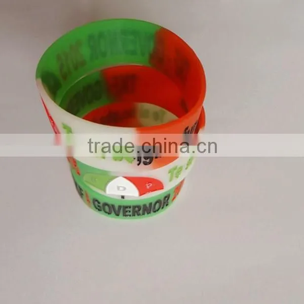 Logo Printed Custom Promotional OEM Wristband, Silicone Wristband,Silicone Bracelet photo-3