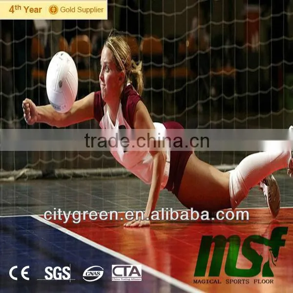 2014 Popular Suspended Modular Sport Court Flooring Used Volleyball Sport Court