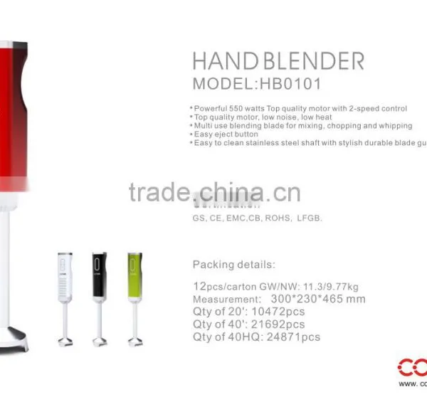 Hot Selling 550W Powerful Hand Blender With S/S Hand Blender Parts/ Food Preparation Machine photo-6