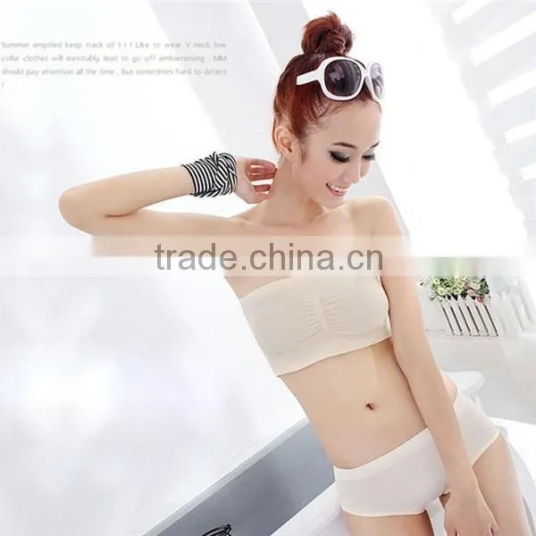 Ginie Bra White/nude/black A Strapless Bra With Wrapped Chest/bust Out