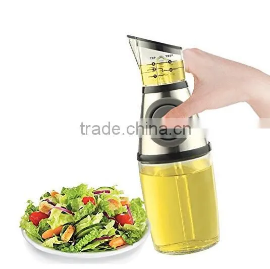 Oil-Vinegar Bottle/Dispenser With Measured Top for Controlled Pouring photo-4
