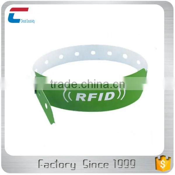 Disposable Paper NFC Bracelet Adjustable Soft PVC RFID Wristband photo-5