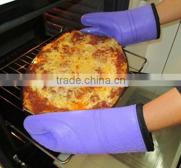 Amazon Selling Well BBQ Cooking Gloves Silicone Oven Mitts for Oven Cooking photo-5