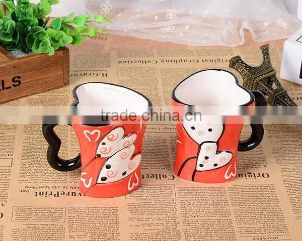 250ml Love Ceramic Couple Mug With Full Wrap Decal Printing photo-3