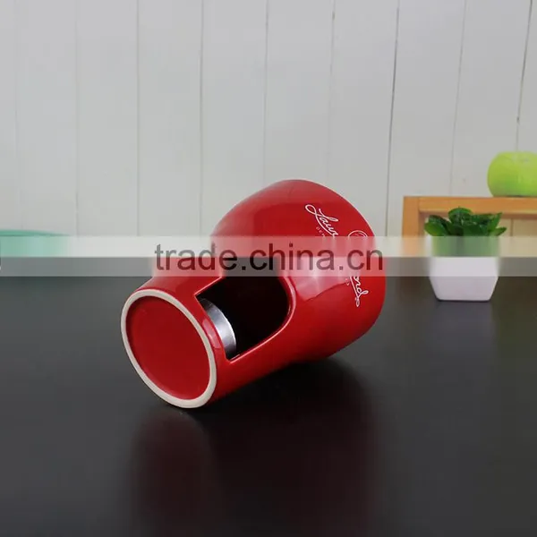 Factory Wholesale Custom Ceramic Heart Shape Chocolate Fondue Set photo-5