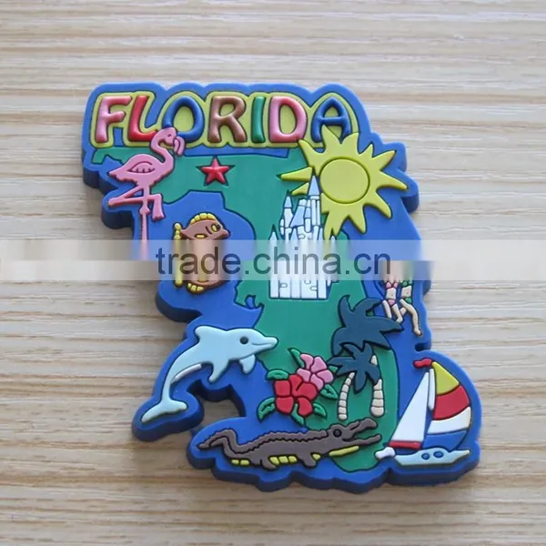 USA Florida Tourist Fridge Magnet Custom, 3d Souvenir Fridge Magnets