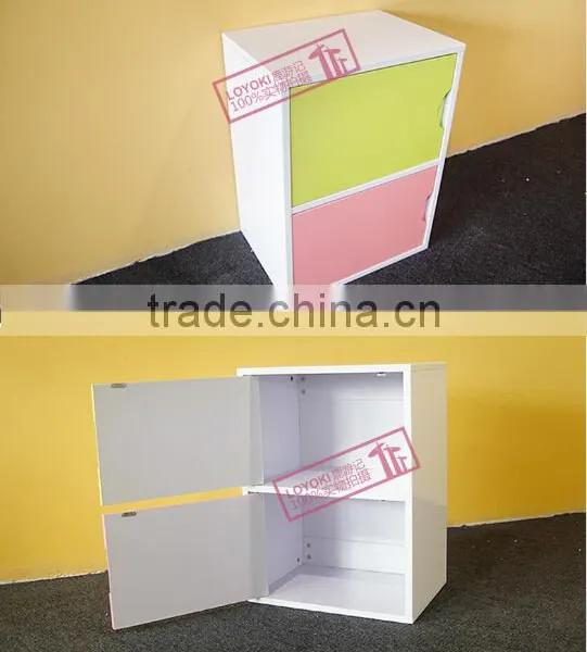 Colorful DIY Assembly Wood Cabinet Wooden Cube Storage Home Furniture Storage Boxes Cabinet photo-6