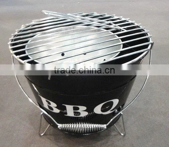 Hot Sell Garden BBQ Bucket Portable Charcoal Grill Metal Barbecue Set photo-2