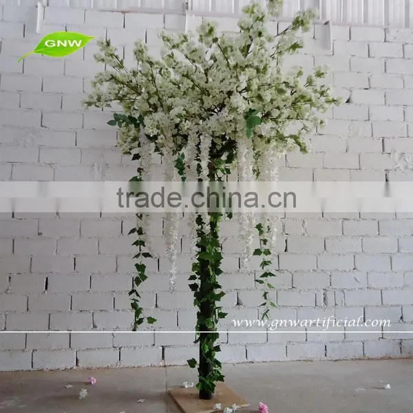 GNW 9ft Fake Blossom Tree Cherry Branches Wedding Tree With Wooden Trunk for Wedding Decoration photo-3