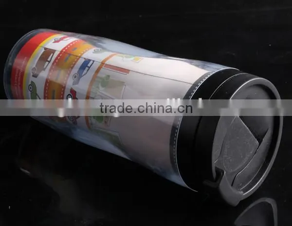 Double Wall Plastic Eco Friendly Coffee Travel Mug With Lid photo-5