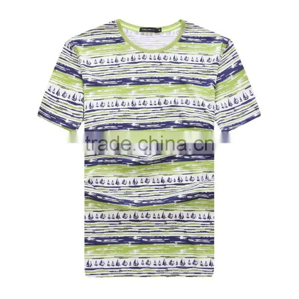 Men's Full Printed Short t Shirt (100%cotton )with Round Neck photo-4