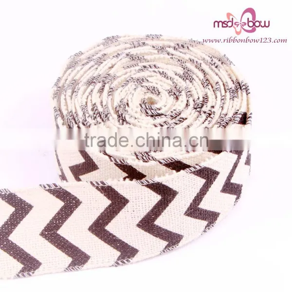 2.5 Inch Jute Ribbon Custom Printed Jute Ribbon Christmas Ribbon photo-5
