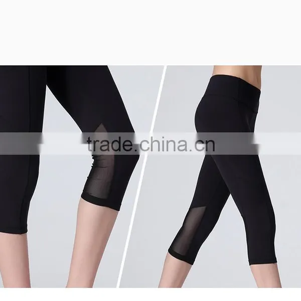 Sexy Mesh Insert Yoga Pants With Hidden Zipper Pocket Gym Wear photo-3