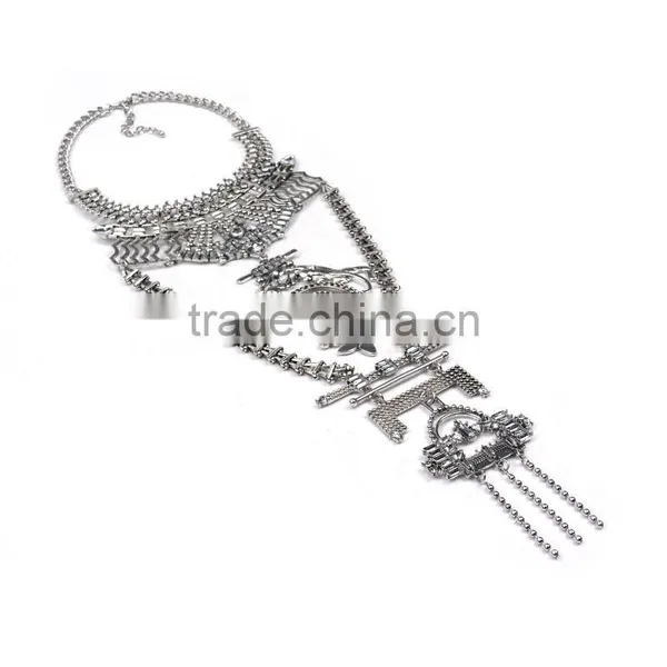 Vintage Ethnic Alloy Pendant Necklace Jewelry ,unisex Costume Accessories photo-2