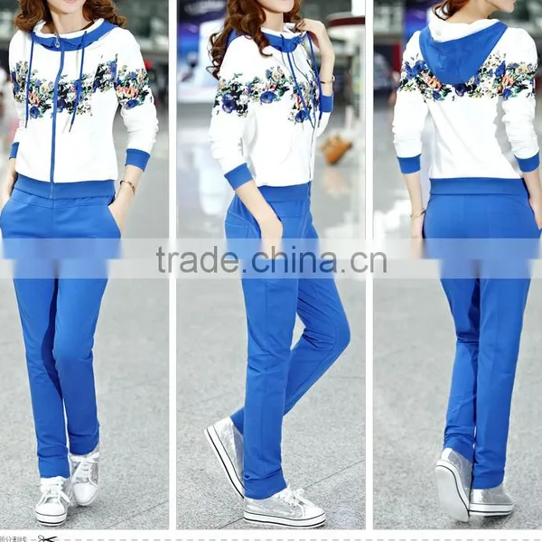 Women Casual Clothing Sets Jogging Printing Track Suit Home Dress OEM China photo-3