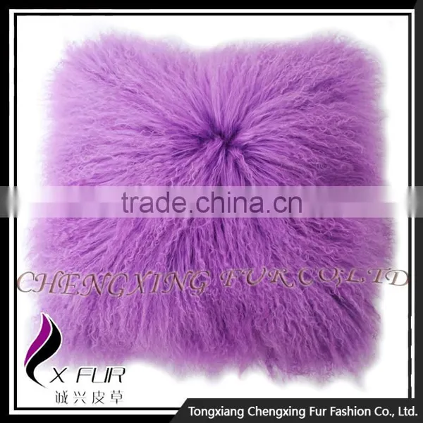 CX-D-04N New Design Large Sofa Mongolian Lamb Fur Cushions photo-3