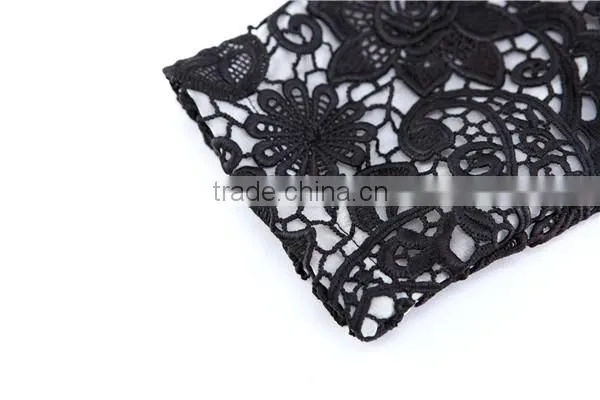New Long-sleeved Black Lace Stitching Fluffy Skirt Fashion Dress Women's Clothing Imported From China photo-6