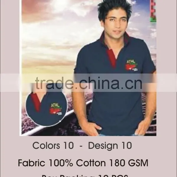 MEN POLO T-SHIRT EMBORIDRY DESIGN PRINTED IN 10 COLORS & 10 DESIGNS photo-3