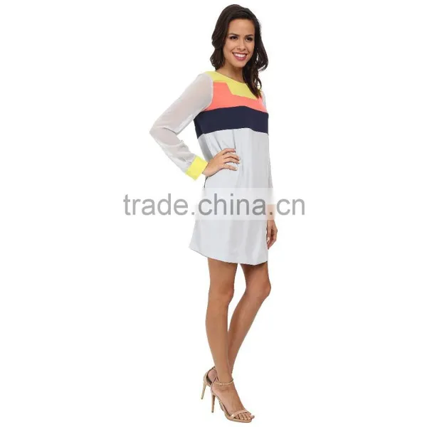 New Model Long Sleeves Chiffon Ladies Clothes Dress for Casual photo-4