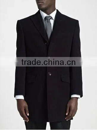 2014 Latest Style Formal Occasion Slim Fit Mens Cashmere China Mada Men Coat photo-3
