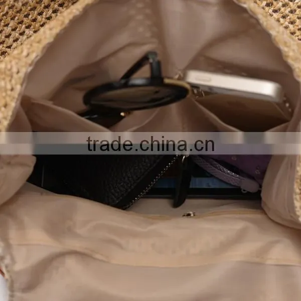 Zm35751a Wholesale Straw Beach Bags Summer Travelling Backpack photo-5