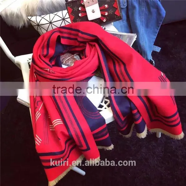 Scarf Brand Women Cashmere Shawl Pink Sailboat Printed Winter Warm Ladies Femme Female Pashmina Design Silk Cape photo-6