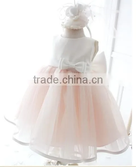 Walson Children Clothes New Model Pink With Blue Children Bridesmaid Dress Latest Children photo-2