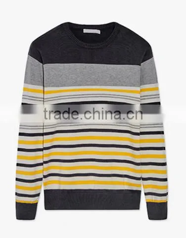 2017 Hot New Wool Boys Stripe Round Neck Pullover Custom Sweater for Men photo-4