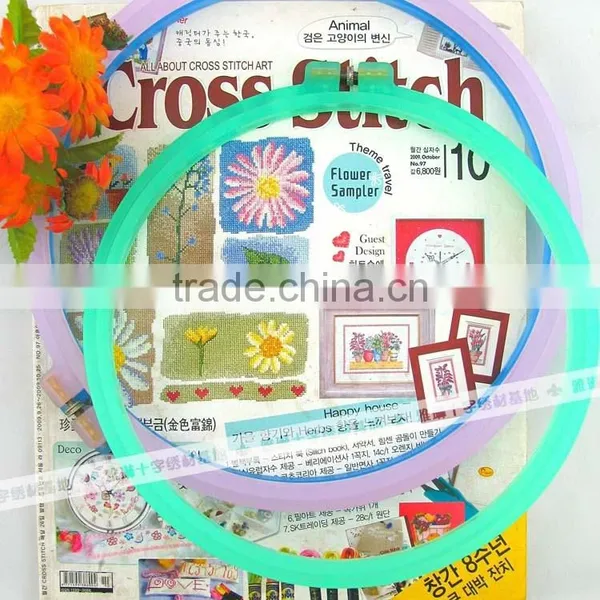 Cross-stitch Tools, Embroidered Hoop, Plastic, Adjustable, Rounded, 15 cm in Diameter photo-5