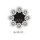 Elevator Steel Vinyl Coated / Galvanized Wire Rope High Flexibility