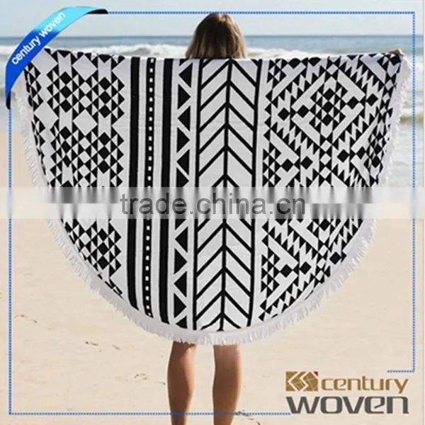 Circle Beach Towel With Tassels photo-2