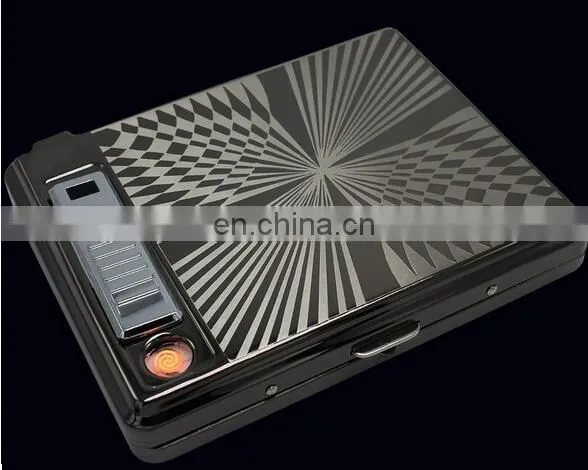 67220 Men Multi-functional USB Charging Lighter Cigarette Case photo-4