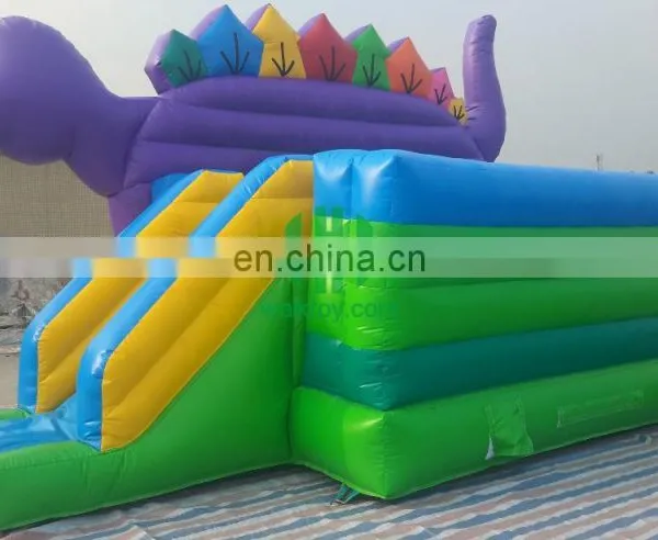 Amazing Purple Dinosaur Inflatable Bouncer House, Baby Door Bouncer for Amusement photo-4