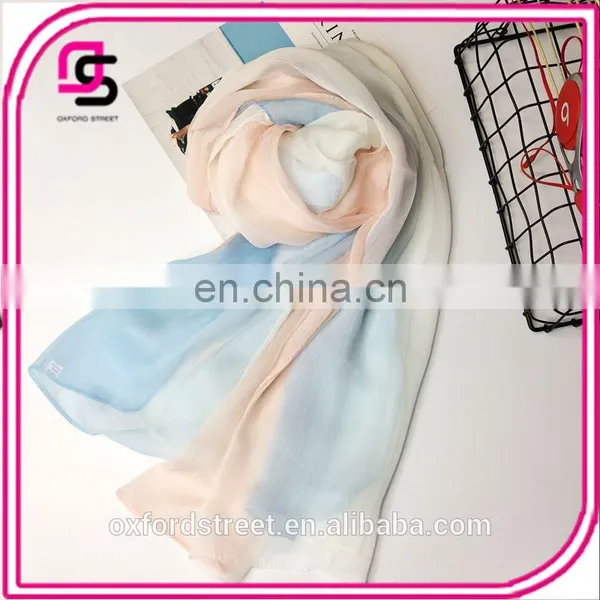 2017 Summer Chiffon Scarf Shawl Dual-use Sunscreen Gradient photo-4