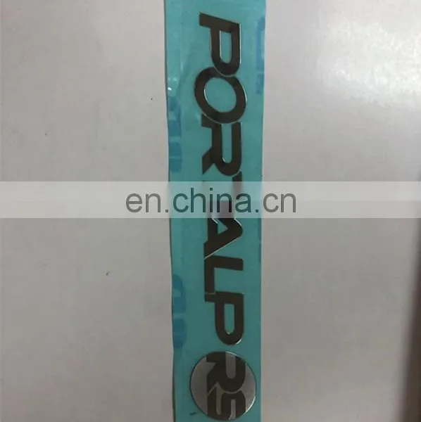 Quality Glossy Nickle Silver Metal Sticker