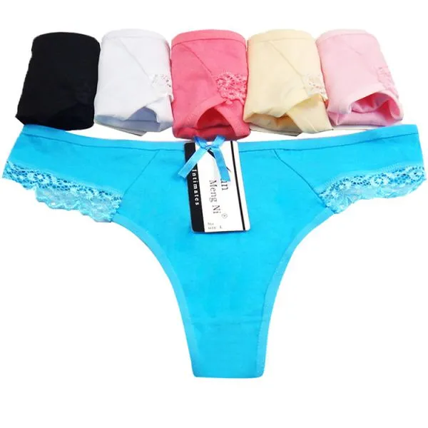 Yun Meng Ni Underwear Hot Sale Under Wear New Style Cotton Thongs Womens Sexy Thongs photo-4