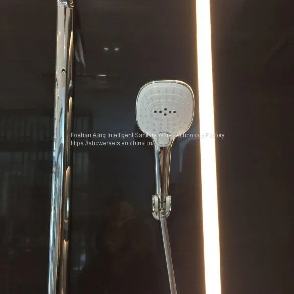 IT-H005A Thermostat Controlled Shower Valves #304 SS Thermostatic Shower Sets Rectangle Top Shower With Hand Shower photo-4