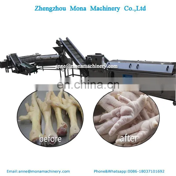Automatic Chicken Feet Processing Line / Chicken Feet Peeling Machine in Russia photo-2
