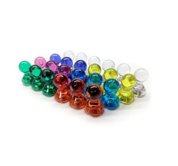Transparent Colorful Plastic Magnetic Push Pins NdFeB Magnet photo-4