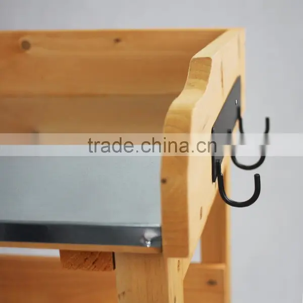 Ningbo FIr Outdoor Wooden Garden Potting Bench Nature Color photo-4