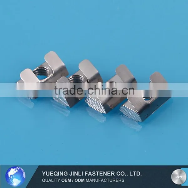M4 Roll-in T Slot Nut With Spring Leaf Elastic Nut for 40 Serie Aluminum Profile Slot 8