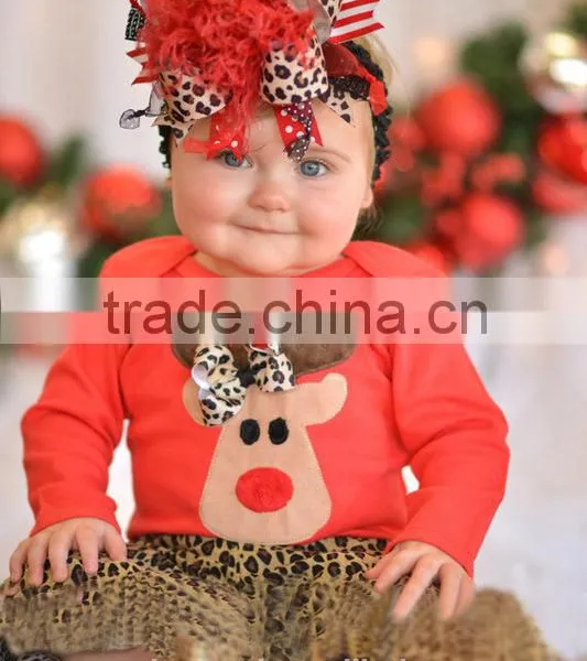 2015 New Arrival Infant Christmas Pijamas ,kids 100% Cotton Pyjamas ,animal Kids Red Deer Pajamas MY-IA0021 photo-5
