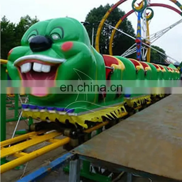 Family New Cheapest Adult Amus Park Equip Magnetic Children Wacky Worm Train Small Roller Coaster For Sale photo-5