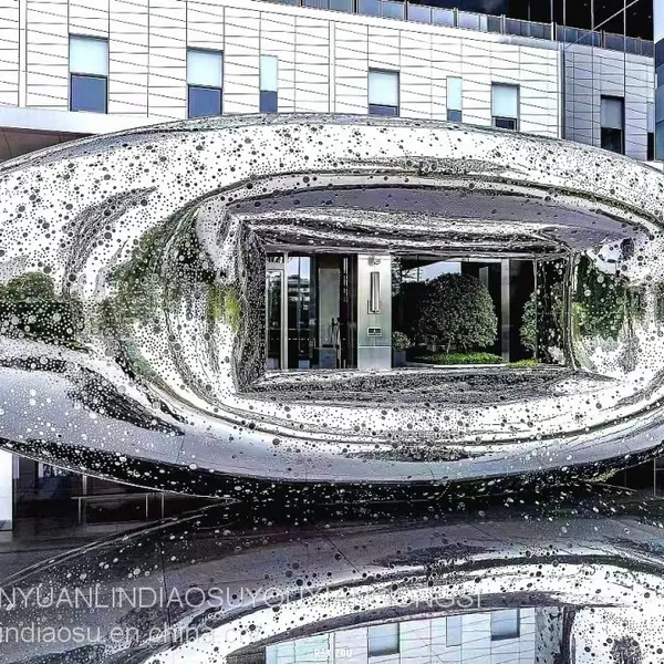 Stainless Steel Sculpture Manufacturer Stainless Steel Landscape Sculpture Ornament Park Square Metal Sculpture photo-2