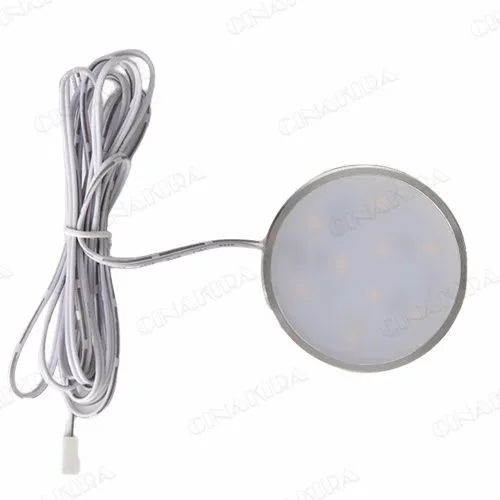 Связные подкабинетные LED-светильники 12В, тонкие алюминиевые диммируемые круглые лампы с радиочастотным пультом дистанционного управления и трансформатором, прошедшим сертификацию UL
