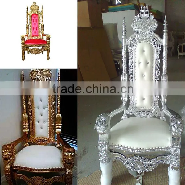 New Style Romania Gold King Throne Chair For Wedding photo-4