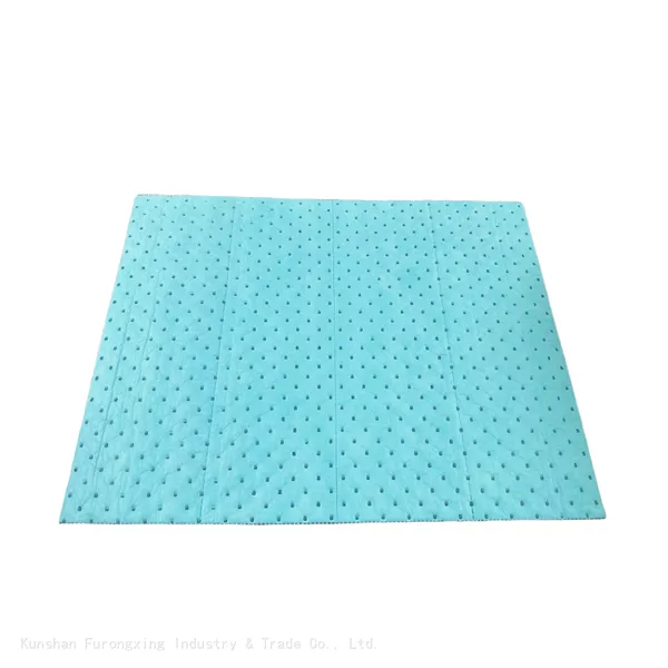 Factory Supply Dimpled Type Green Color Oil Only Spill Absorbent Pads Mats photo-5