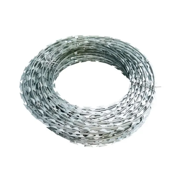Double Concertina Razor Barbed Wire Galvanized Mesh Roll With Clips for High Security Fencing